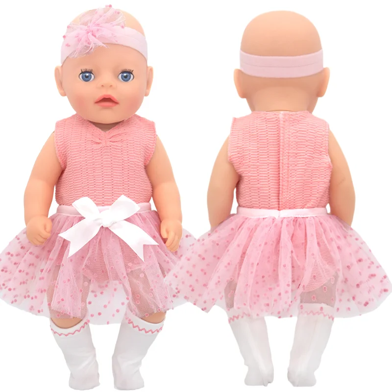 Baju boneka bayi 36cm, pakaian boneka 14 inci, pakaian mainan Romper