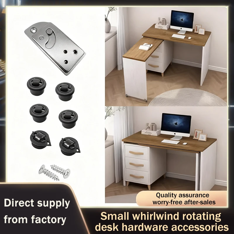 Swivel Desk Hardware Mechanism 90 Degree Foldable Table Top Hinge Kit For Multi Functional Rotating Office Desk And Dining Table