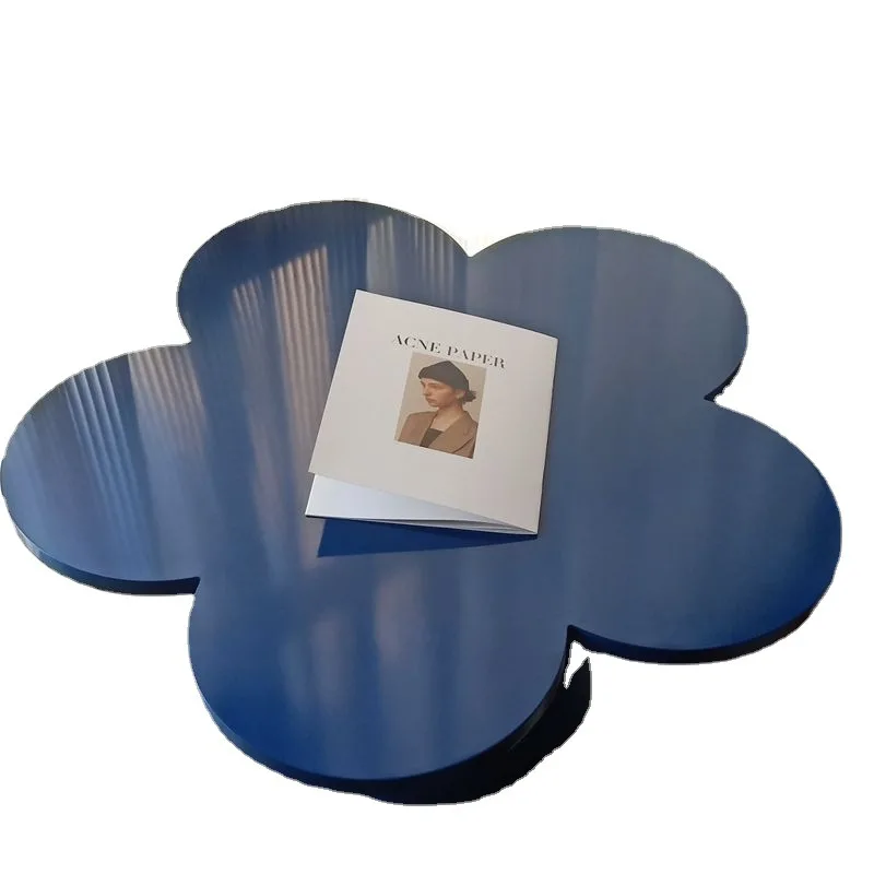 Klein blue flower coffee table side table cute marble coffee table