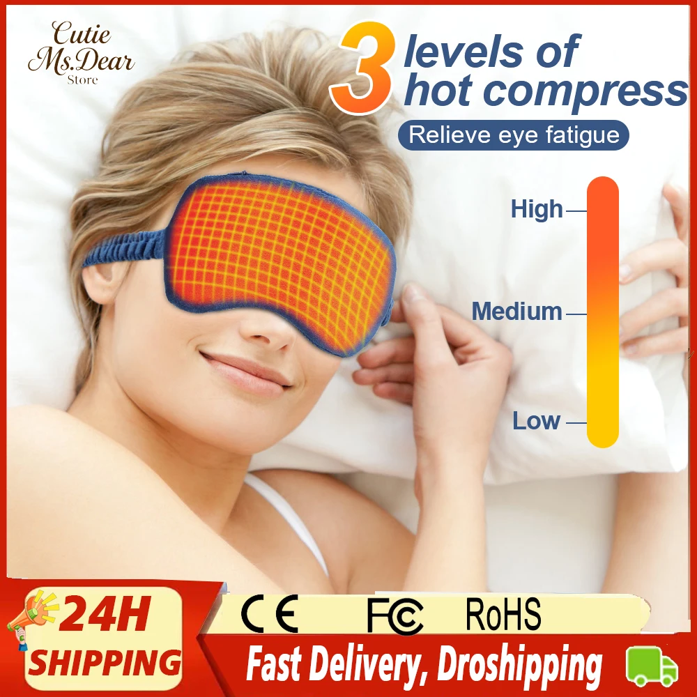 

Electric Heating Eye Mask Constant Temperature Hot Compress Timing Sleep Relieve Fatigue For For Eye Relax, Dark Circle Relief