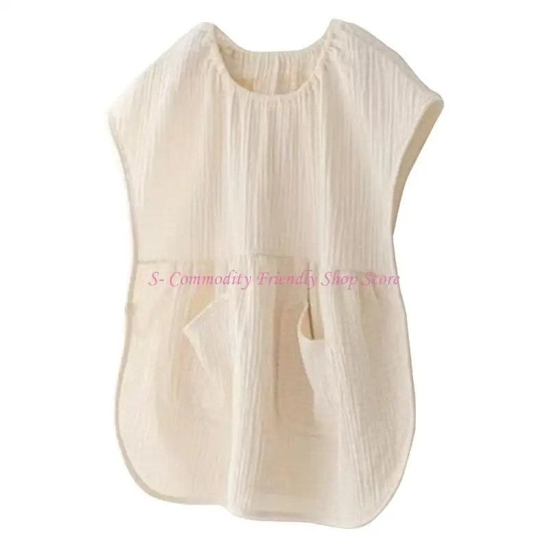 

Breathable Cotton Feeding Cover Baby Breastfeeding Towel Wearable Safe Fabric with Pocket Detail for Sensitive Skin