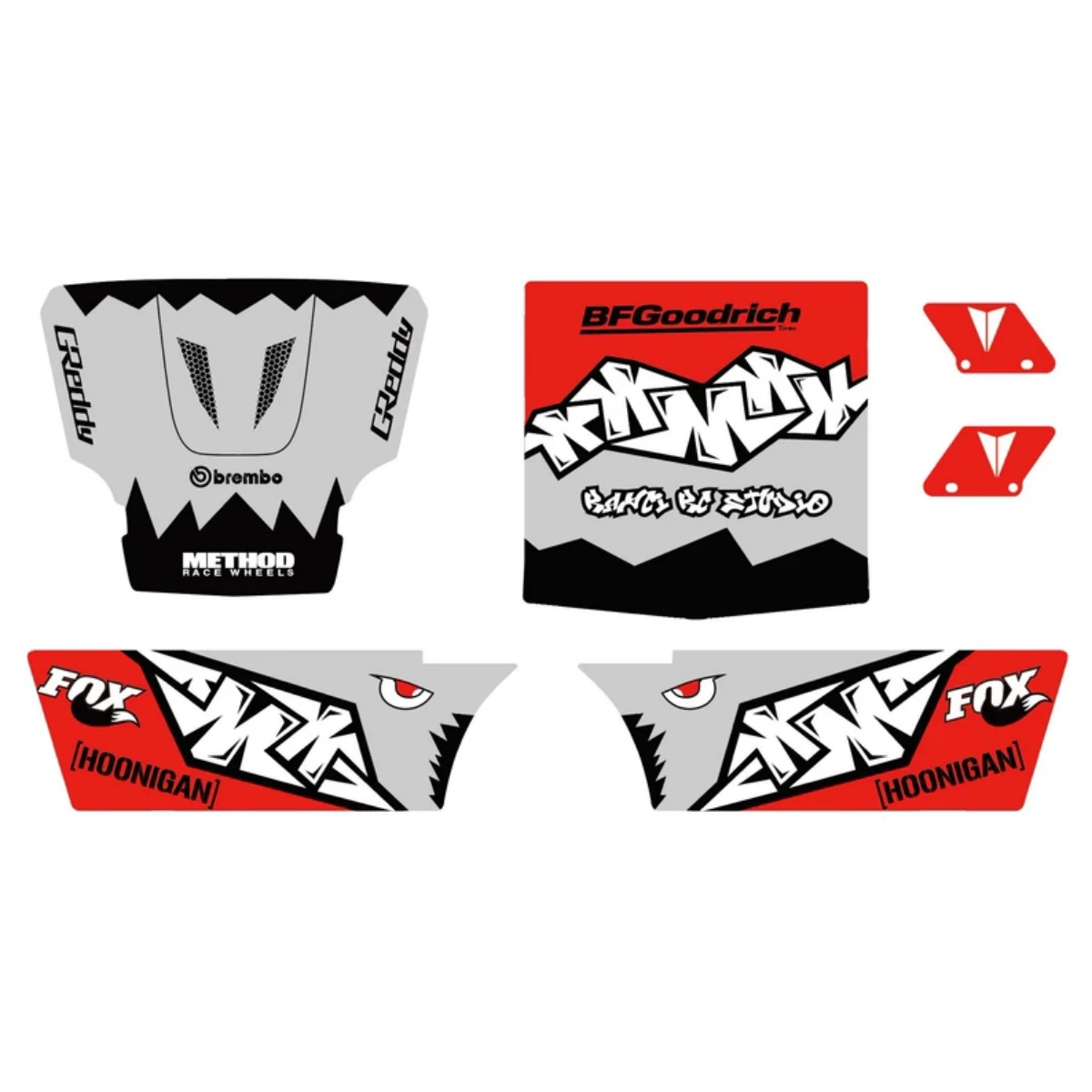 Decal/sticker for Vanquish VP H10 Optic 1/10 RC Crawler Trail Buggy