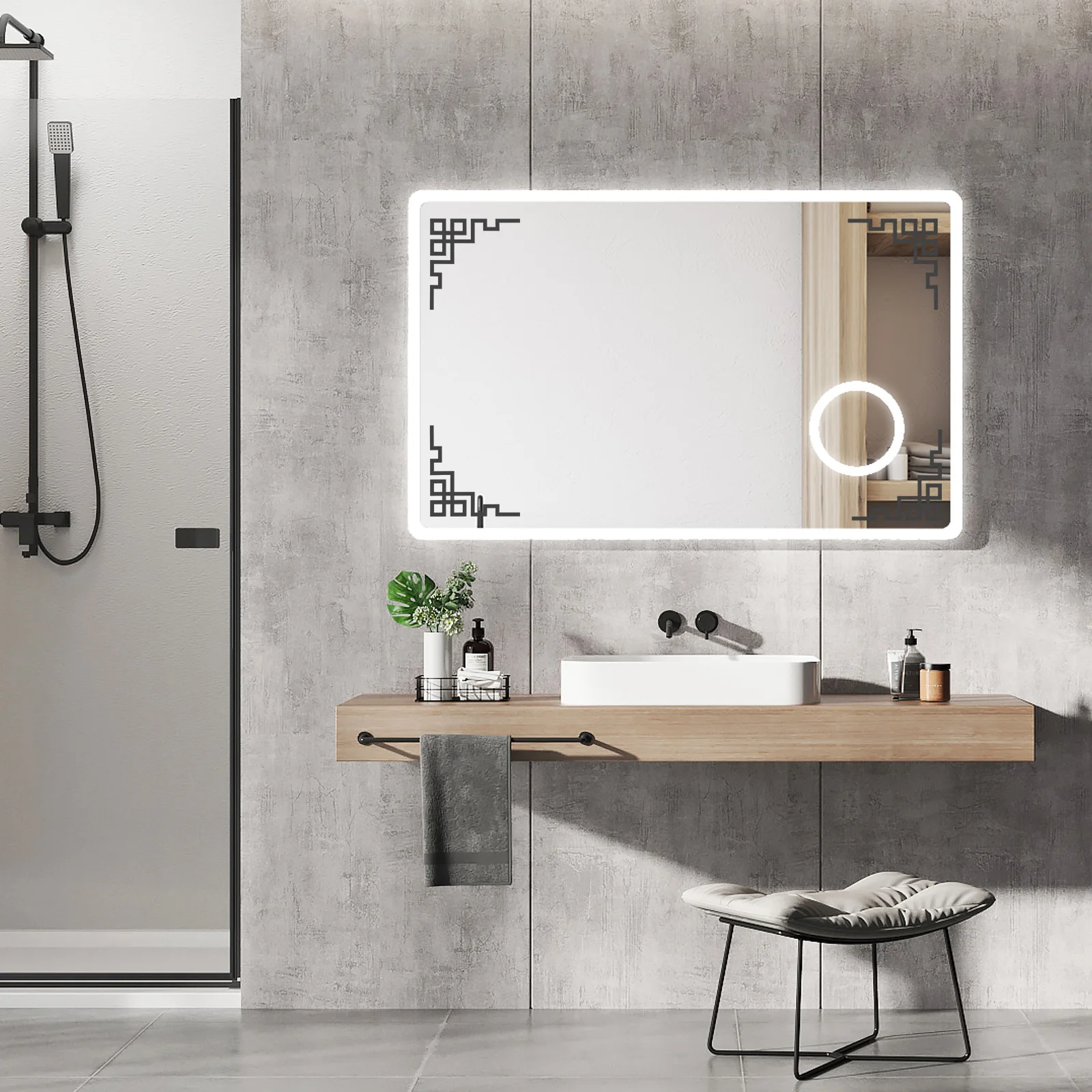

4pcs Mirror Wall Cabinet Decor Stickers Silver 3D Acrylic Peel Stick Smooth Bedroom Wardrobe Door Window Corner Sticker