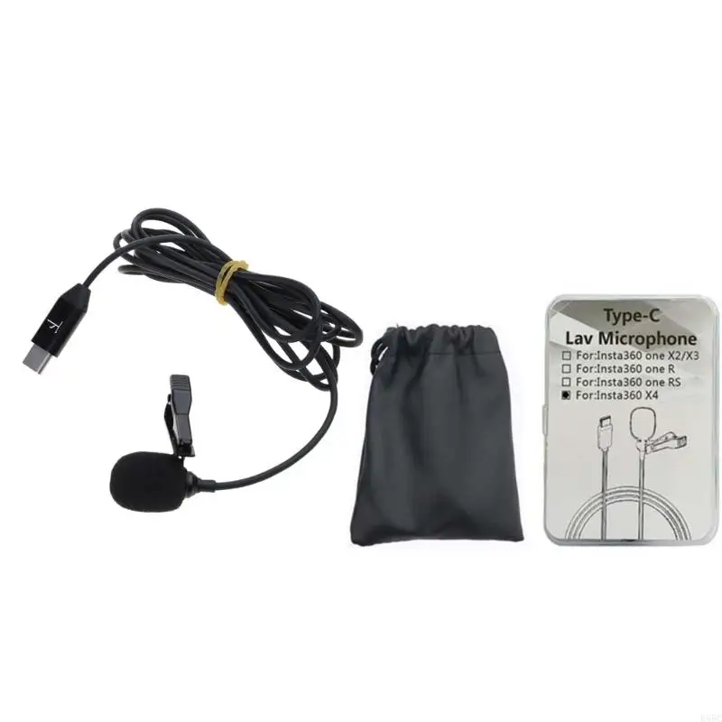 Microfone clipe à prova E65C com estendido para câmera 360