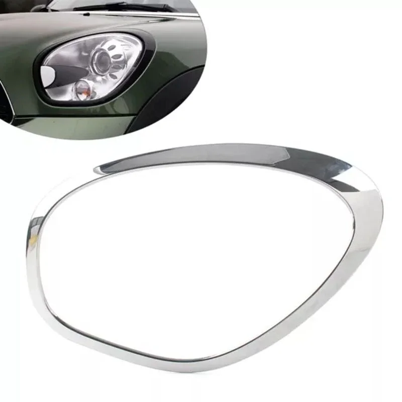 Headlight Trim Ring Bezel Cover Gloss Black Plated For MINI Countryman R60 Paceman R61 2011-2016 51139801573 51139801574