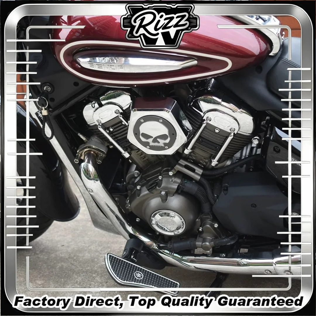 【Factory Direct】For Benda Chinchilla 350Ace/Neo modification accessory - V cylinder engine aluminum-plated side cover decoration
