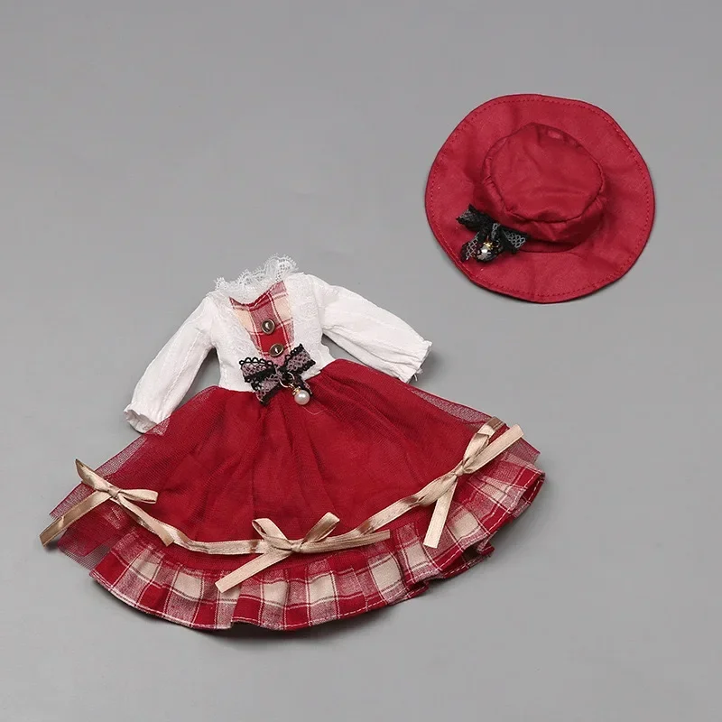 1/6 BJD Doll Clothes 30cm Dolls Lolita Cute Clothes Outfit Accessories Dress Set Children Humanoid DIY Toys Dolls Girl Gifts