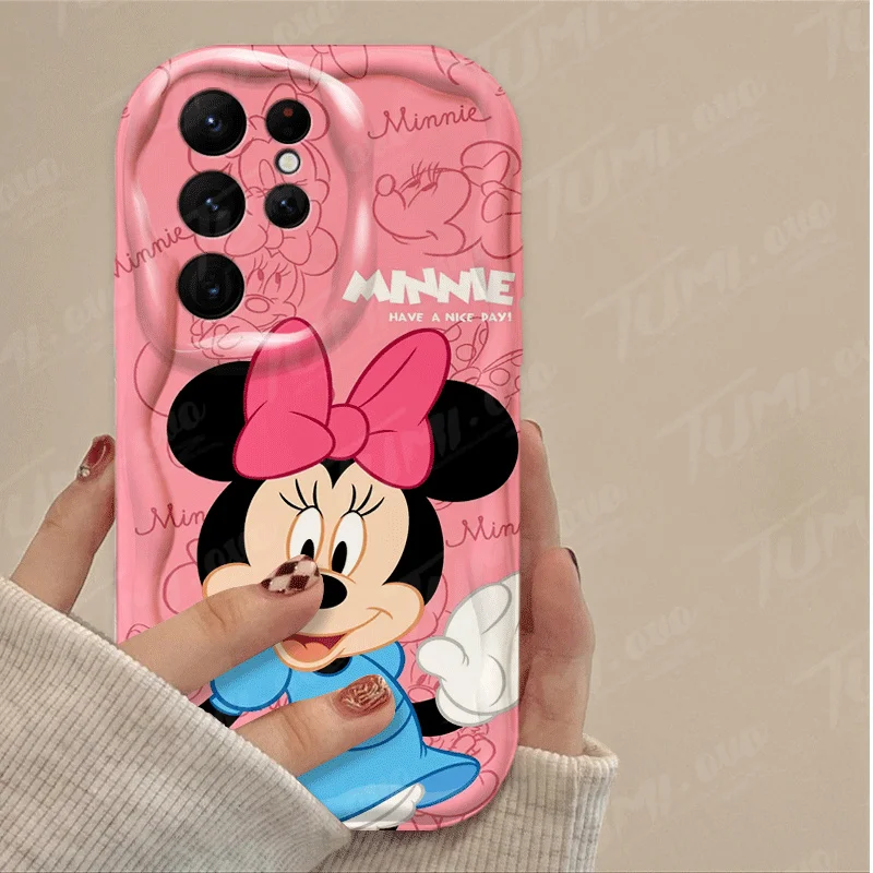 Custodia per telefono Disney Minnie Mickey Mouse per Samsung Galaxy S24 Ultra S23 S22 Plus S21 S20 FE A15 A25 A55 A35 A14 A24 A34 A54 Cover