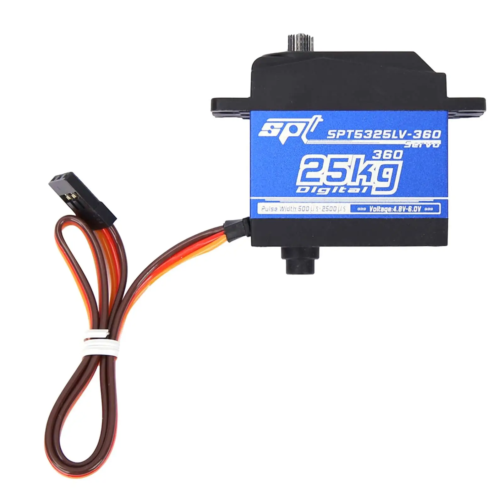 SPT552-360 1500μs/330Hz 25KG Digital RC Servo Motor - 360° Continuous Rotation for Robots