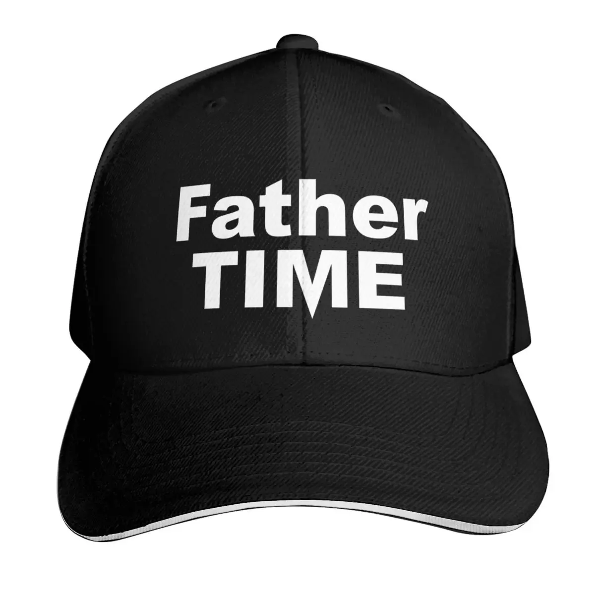 Father Time Baseball Cap Snapback Flat Bill Strapback Dad Hat Six Panel Structured Crown