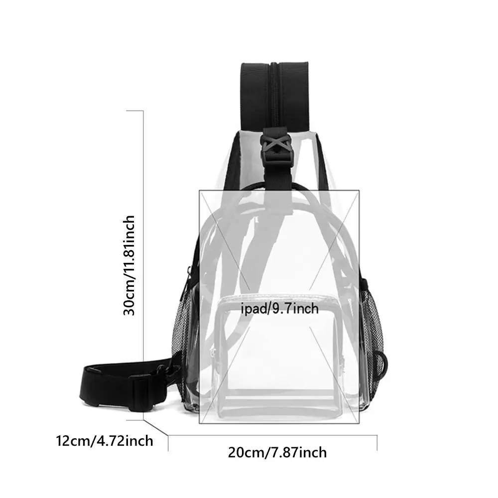 Casual Multicolor Chest Bag Dual-use Multi-functional Crossbody Bag Transparent PVC Shoulder Strap School Bag Travel Use 5