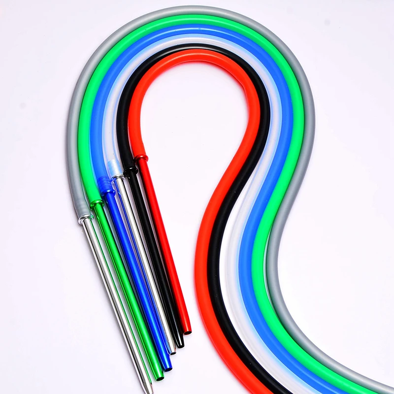 1.7M Silicone Shisha Pipe Hookah Hose Aluminium Stem Shisha Hose Tube Spring Water Pipe Chicha Narguile Shisha Hookah Soft Hose