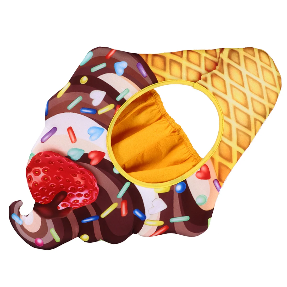 

Шляпа с мороженым, многоразовый головной убор в форме еды для праздничного костюма, форма картофеля фри, рождественский парад, фотосессия, декоративная еда