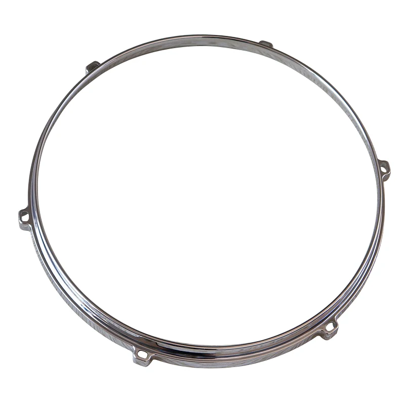 12 Inch 6 Hole Drum Rim aluminium Die-cast Snare Drum Hoop Silver Color 1 Pair