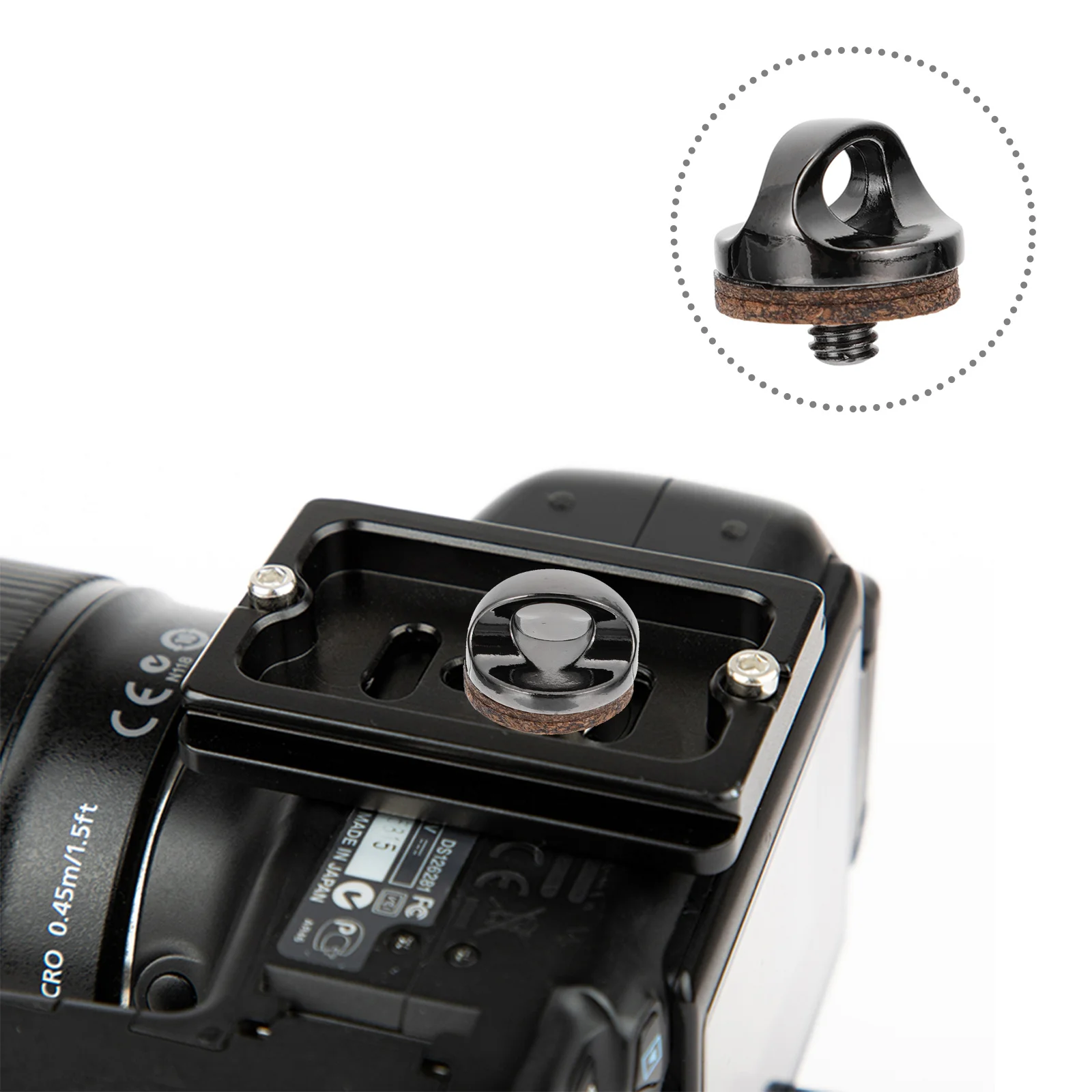 

4 Pieces Camera D-Ring Screw Neck Strap Fixing Screw Wooden Washer Protective Quick Release Camera Accessory Screws with Washer