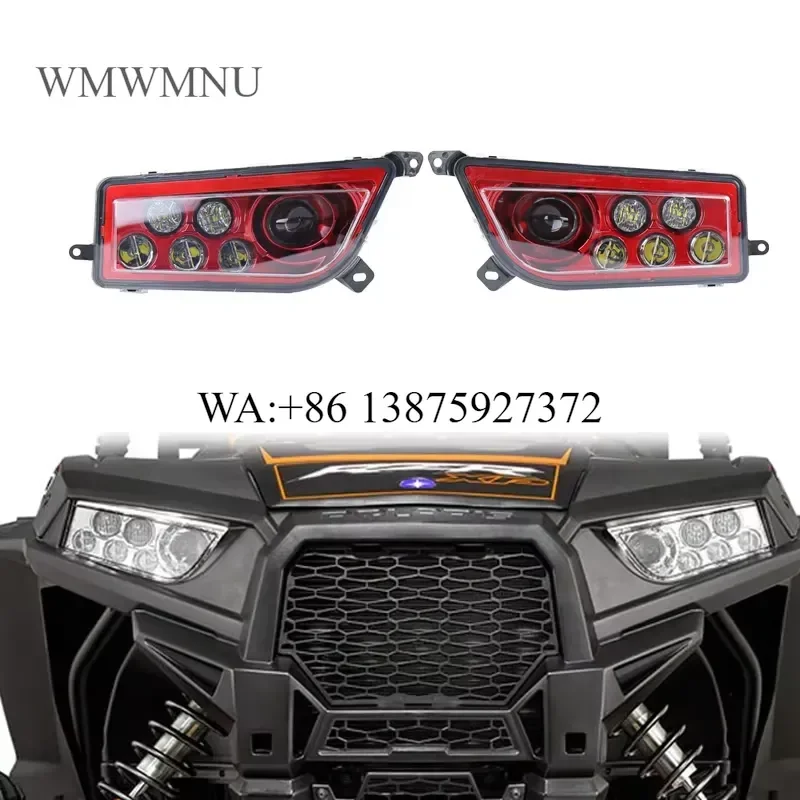 Wmwmnu 6000K 10-30V DC LED Headlight for Polaris RZR XP 4 900 1000 TURBO 2014-2016 UTV ATV Body Parts Lighting System