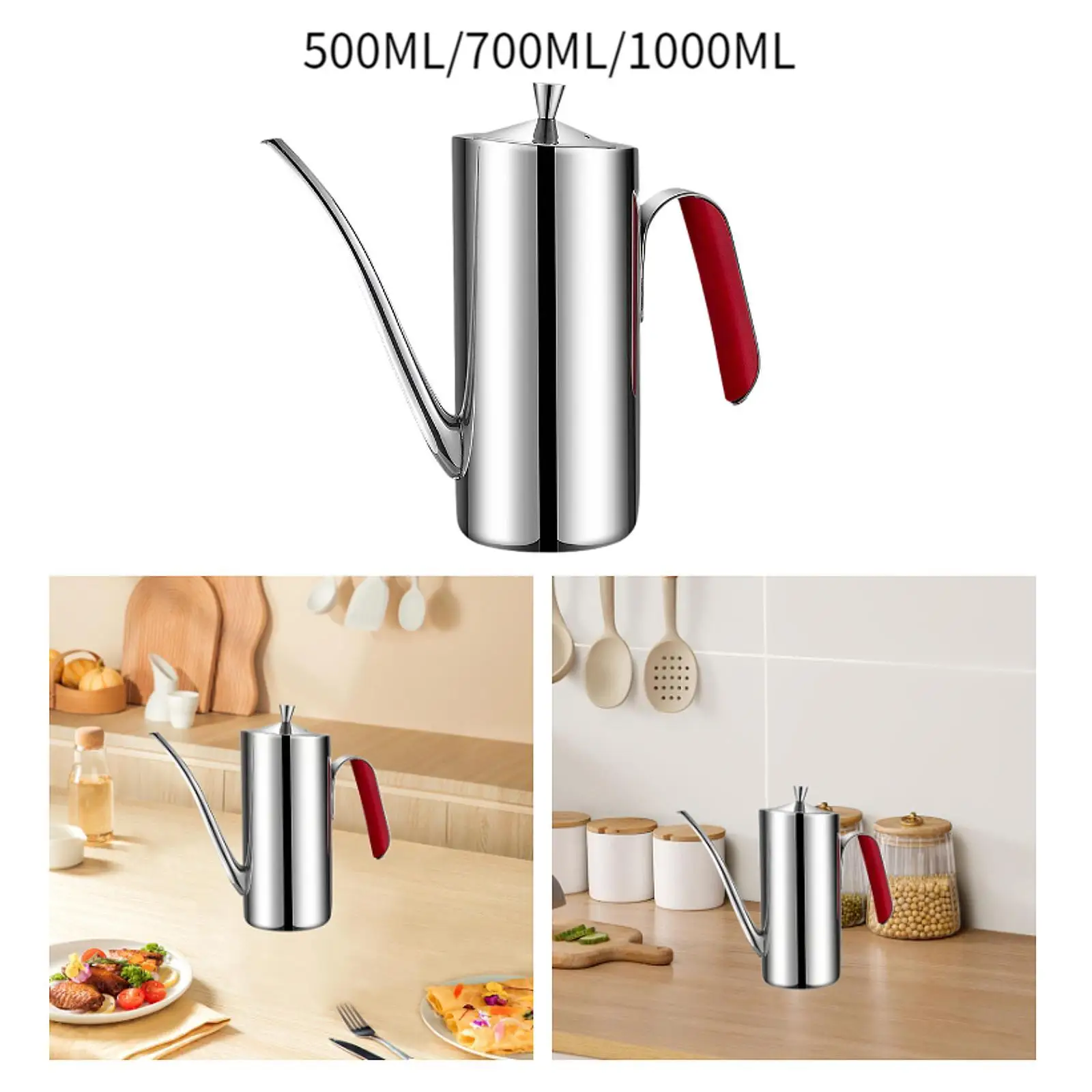 Distributeur d'huile et de vinaigre, bouteille d'huile d'olive, aspect élégant