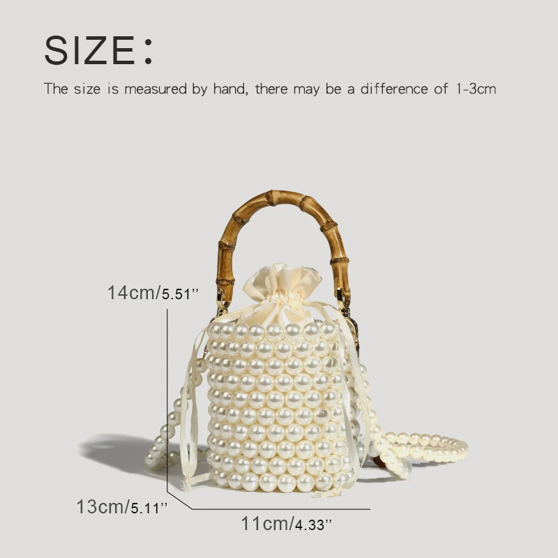 MEDIOW Ladies Evening Bags For Women Luxury Designer Handbags And Purses 2024 New In Beaded woven Bamboo Handle Hollow Shoulder