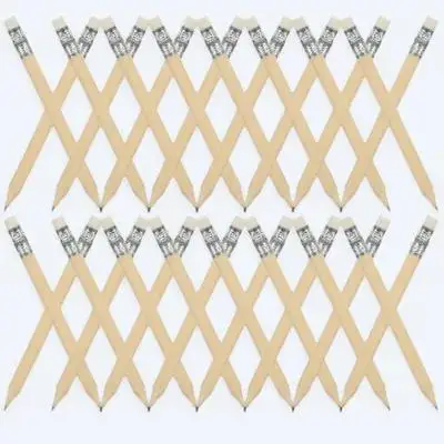 

100Pcs Decorative Wooden Pencils Portable Short Writing Pencils Easy Control Ergonomic Shape for Drawing Painting Sketching