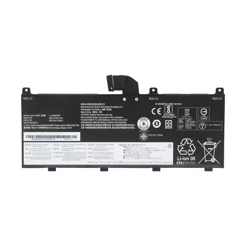 

L18M6P90 Laptop Battery For Lenovo ThinkPad P53 Series L18C6P90 02DL028 5B10W13901 SB10K97664 11.25V 90Wh 8000mAh