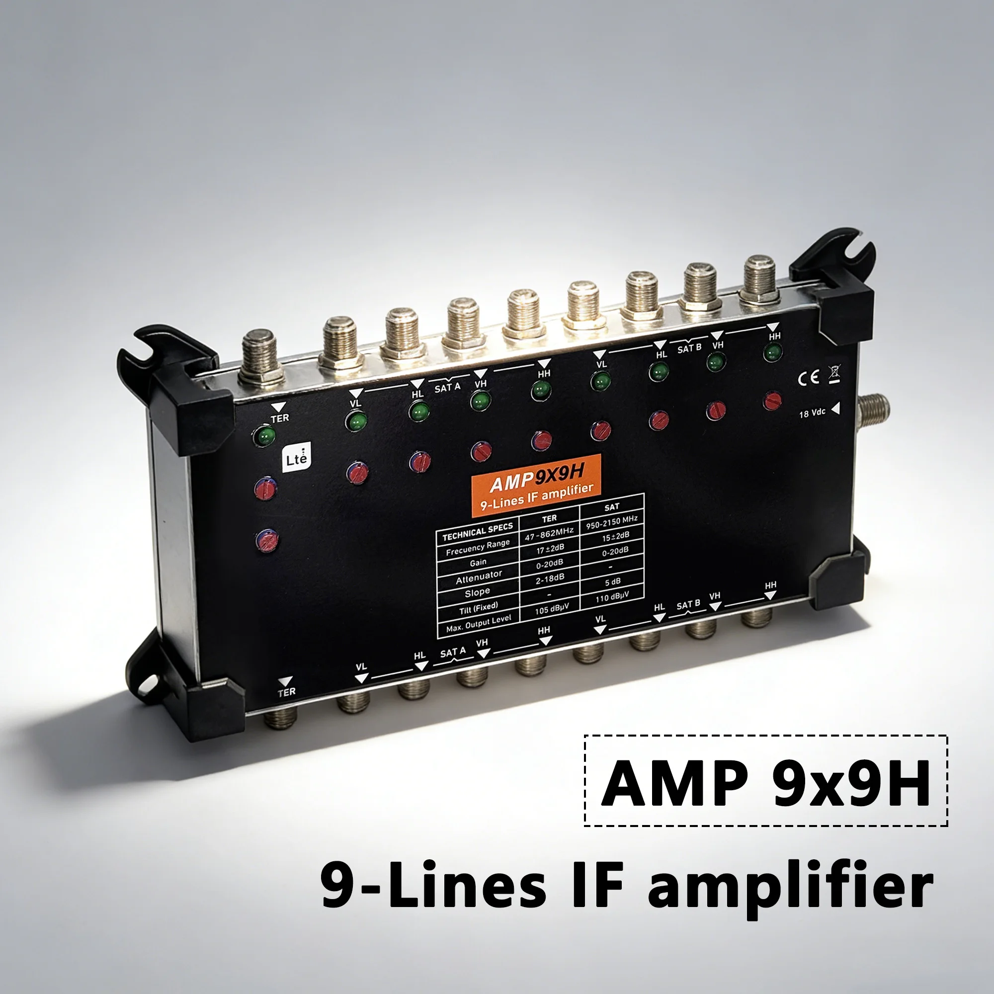 

Усилитель AMP99 9 входов/9 выходов для спутникового и наземного цифрового ТВ