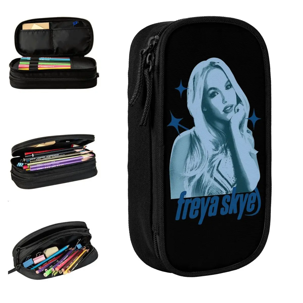 

Freya Skye Silent Treatment Pencil Cases Pencilcases Pen Box for Student Large Storage Bags Students School Zipper Stationery