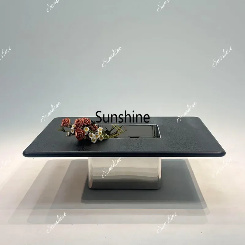 Italian minimalist living room modern minimalist light luxury high-end coffee tableT*