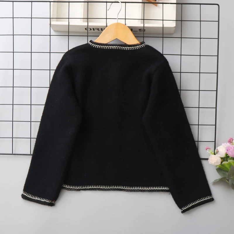 IYEAL 2026 New Fashionable And Elegant Girls' Cashmere Sweater Cardigan For Autumn And Winter Children's Girls' Sweater