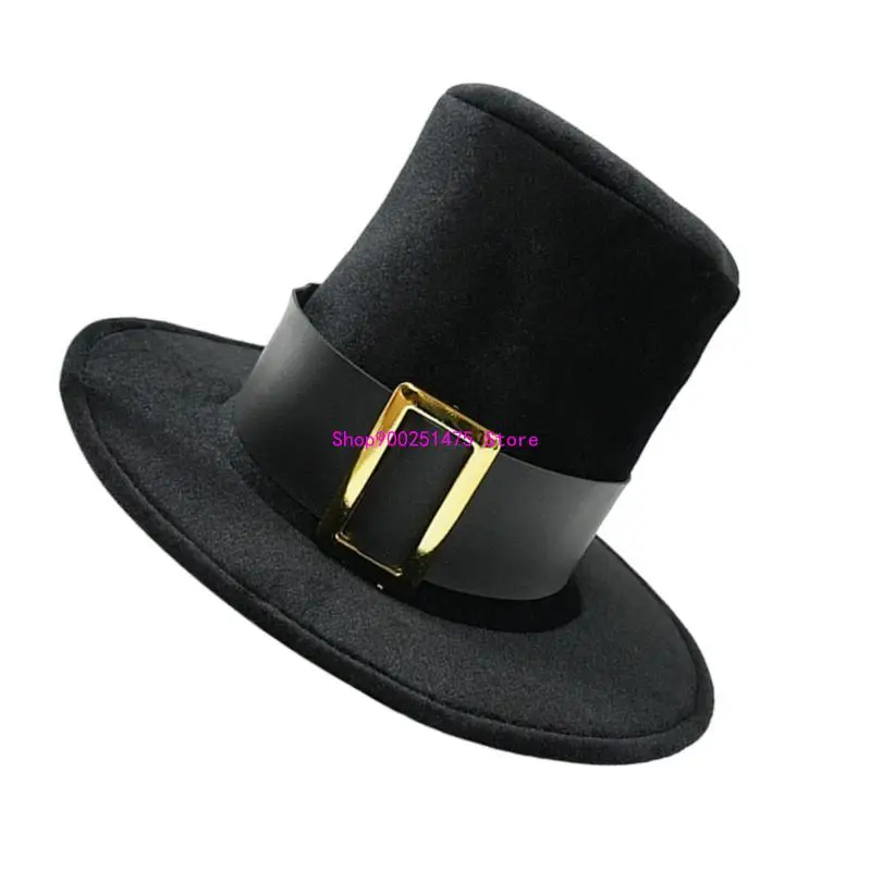 

Y3NF Black Fedoras Hat Roleplay Game Hat for Music Festival Dramatic Event Headwear