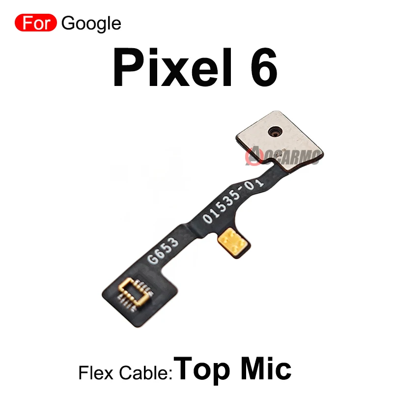 قطع غيار إصلاح الميكروفون لهاتف Google Pixel 6 7 5 Top Mic Phone Flex Cable