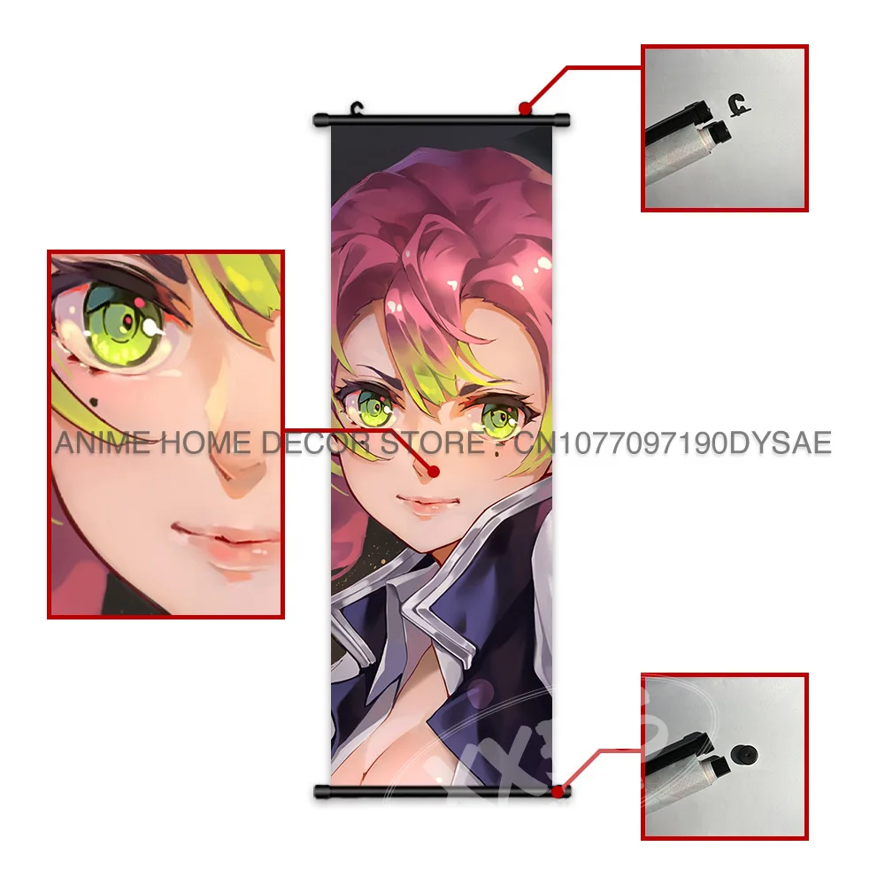 Dämonentöter: Dämonentöter: Kimetsu no Yaiba Poster Anime Home Decorative Kamado Tanjiro hängende Malerei Agatsuma Zenitsu Scroll Bild – Detail 5