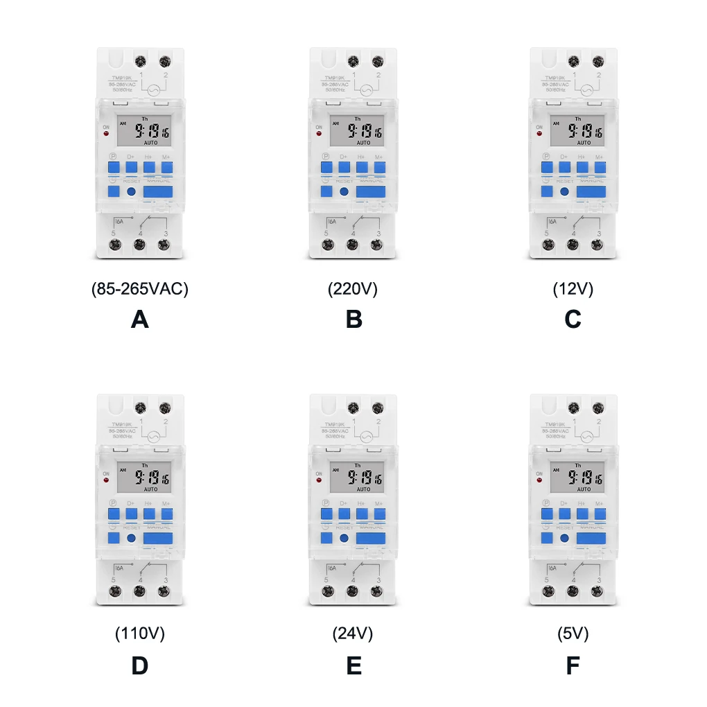 Time Switch Weekly LCD Digital Display Relay Timer Countdown Professional Battery Operated Clock Water Heater Type 2 220V