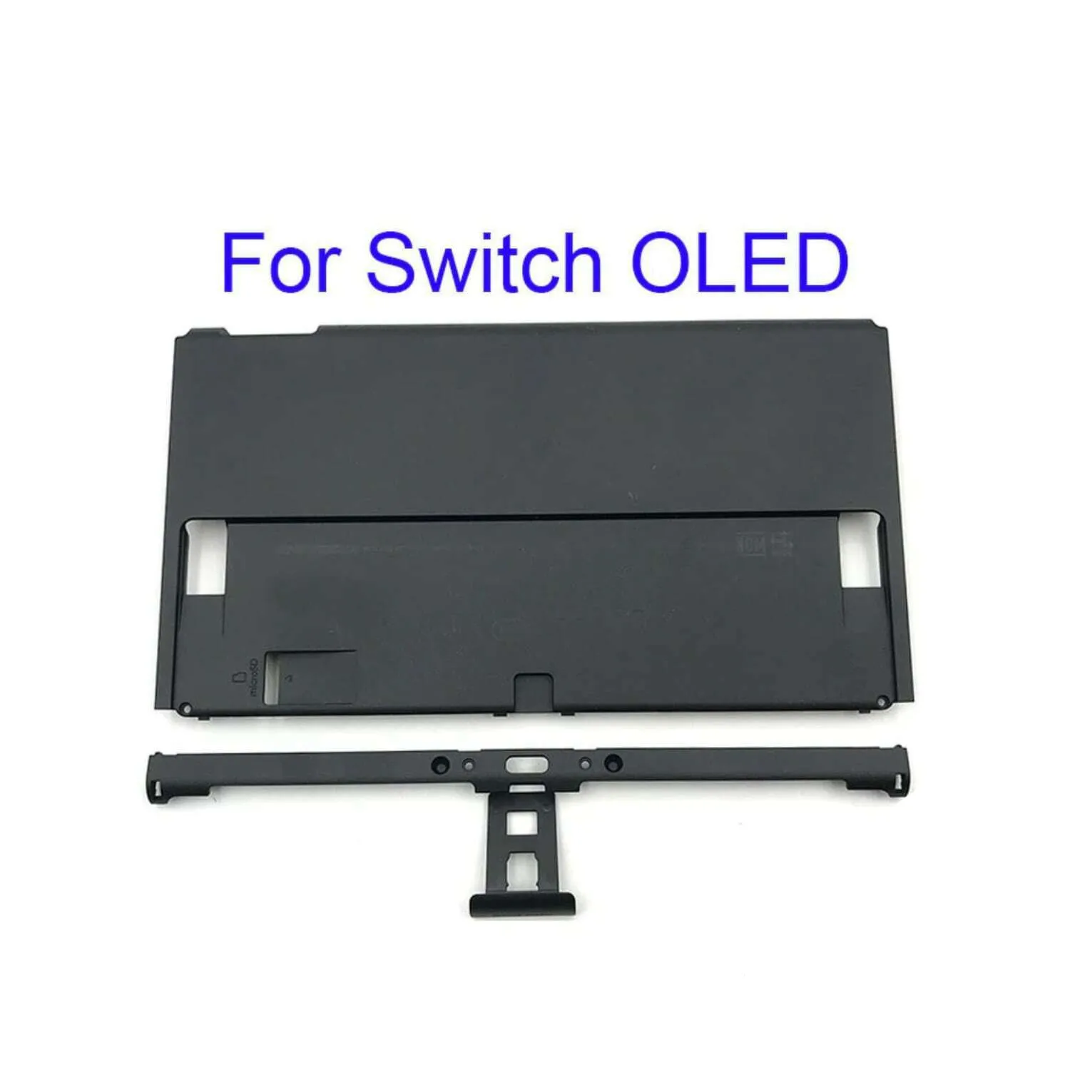 Coque de boîtier inférieur avec bande arrière, Kit de couvercle de fente pour carte, remplacement pour Nintendo Switch OLED, accessoire de Console de jeu