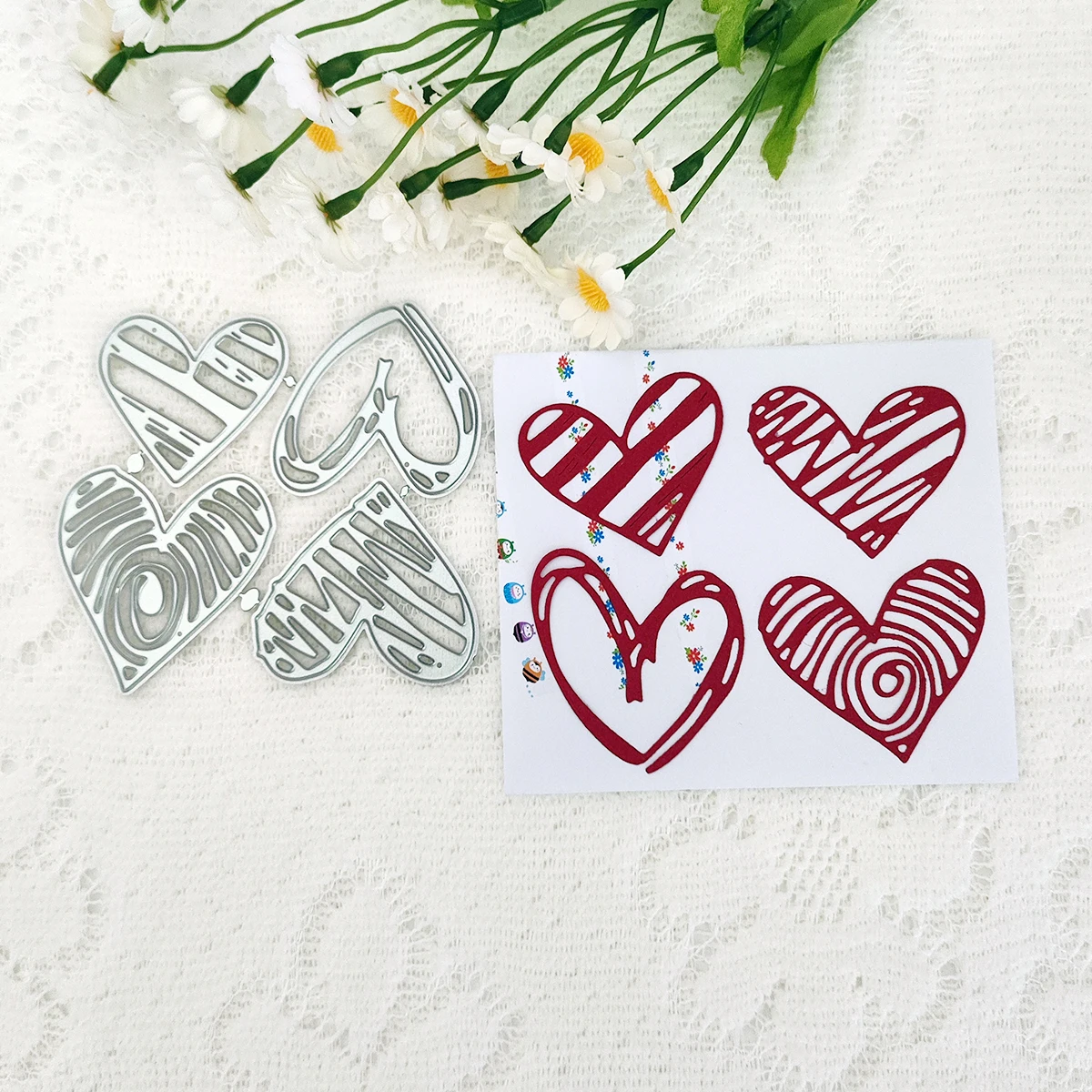 Spanish Word Feliz Cumple Label Tag Heart Border Frame Wine Glass Metal Cutting Dies Stencils For DIY Scrapbooking Handcraft