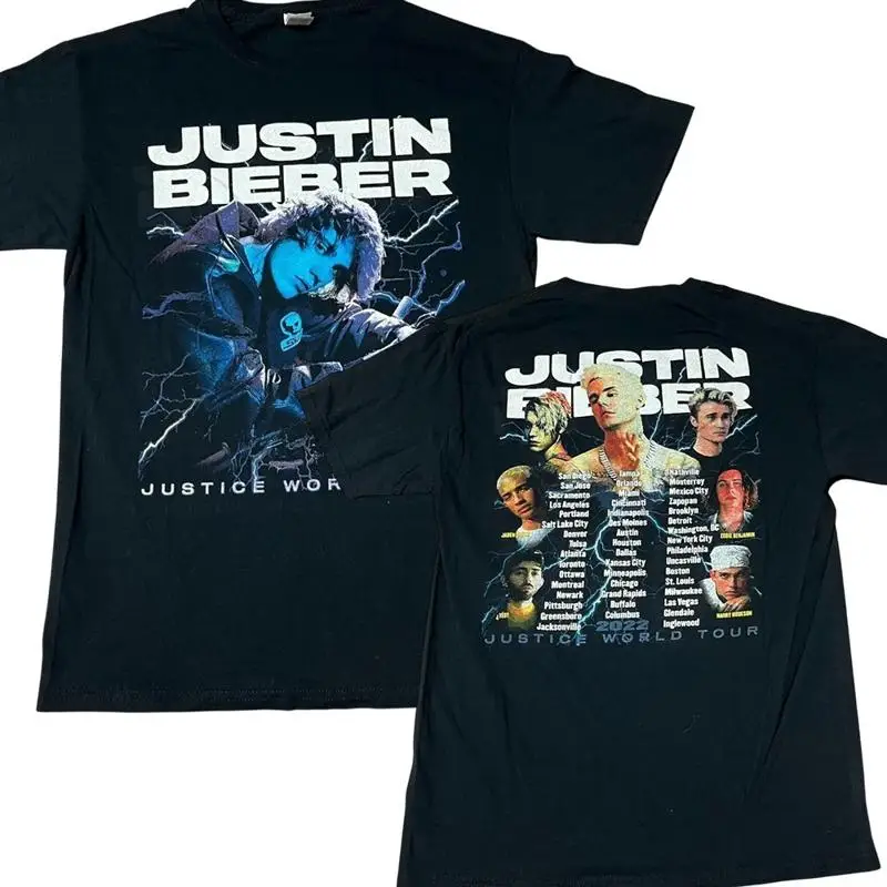 

Popular Justin Bieber Justice World Tour '22 Concert S 235XL T Shirt 15D252