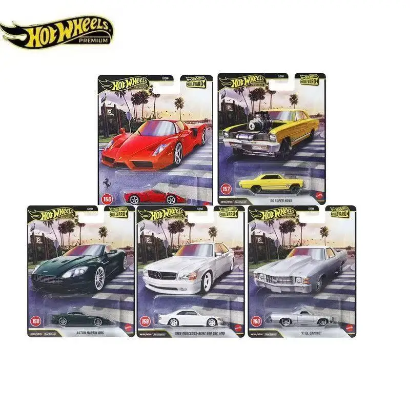 Hot Wheels Garden Avenue 32 Carro de Brinquedo Die-Cast com Base de Ferro e Pneus de Borracha, Modelos Ferrari Aston Martin Mercedes-Benz Chevrolet, Gjt68, Novo Modelo 2026