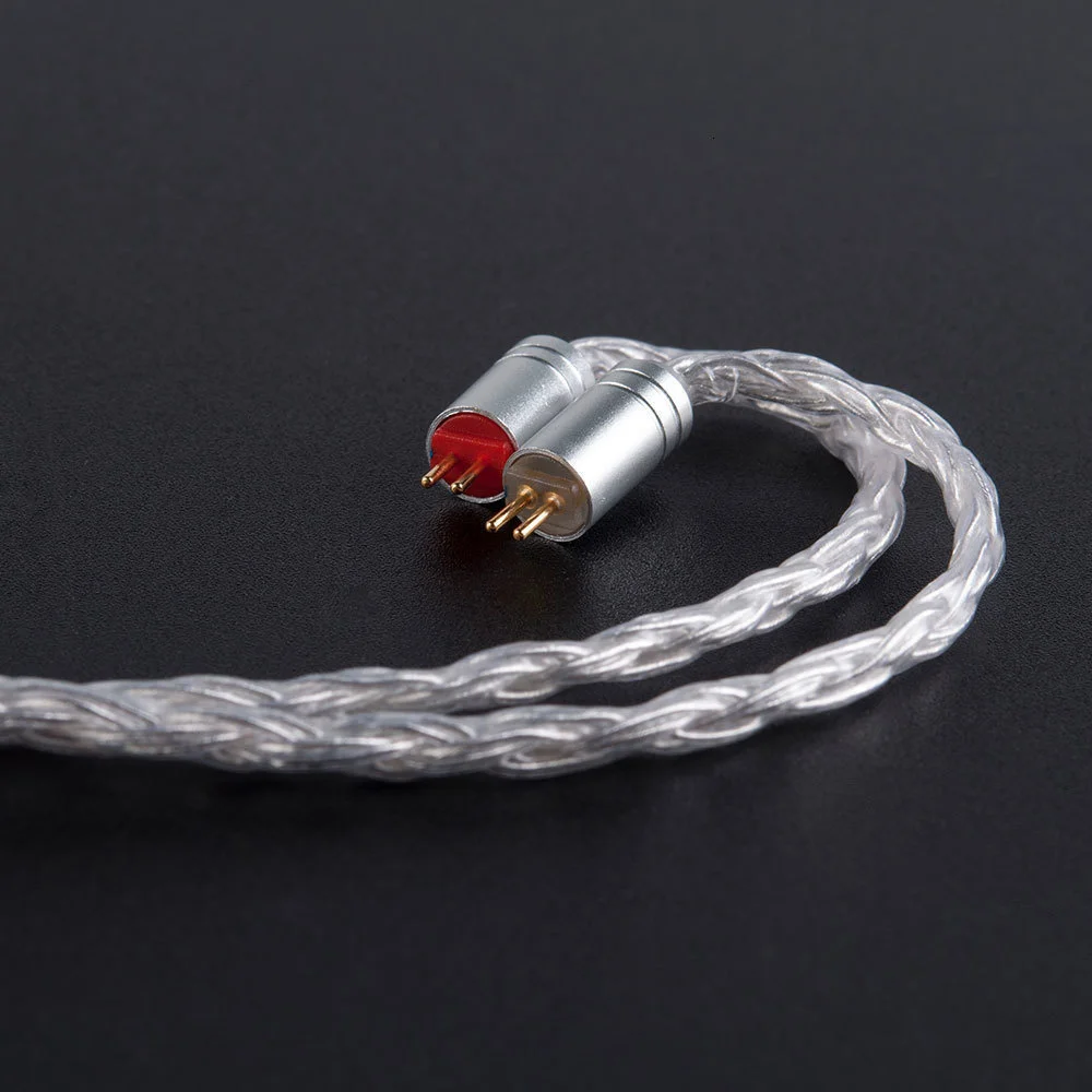 KBEAR 16-adriges, verbessertes, versilbertes, symmetrisches Kabel, 2,5/3,5/4,4 mm, kabelgebundener Kopfhörer, MMCX/QDC/2PIN-Anschluss für KZ KBEAR BL03 KS1 – Detail 4