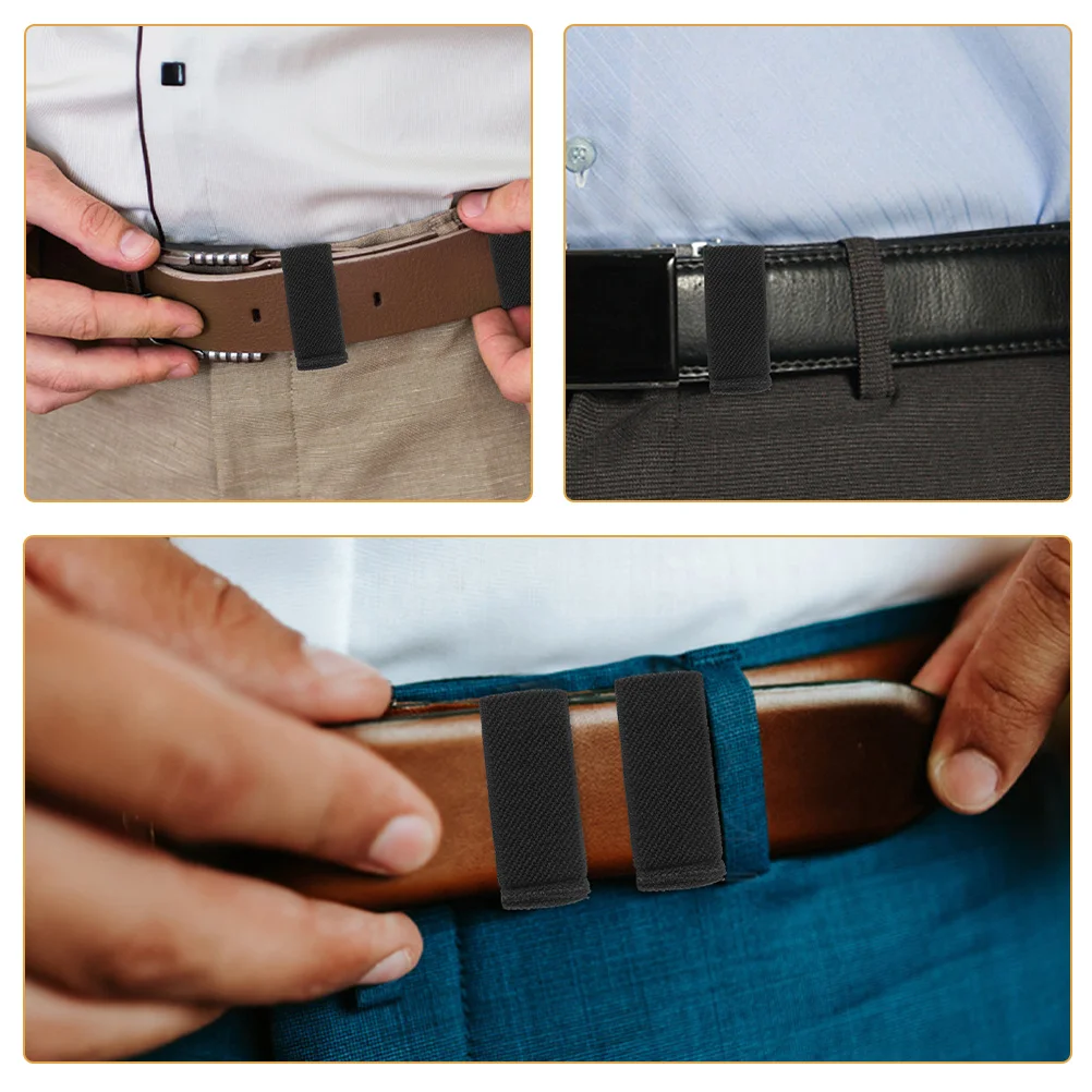 5 قطعة حزام مطاطي حفظة للرجال قابل للتعديل حبل مشبك واجب حزام مفتاح حامل واسعة حلقات النايلون على ظهره حزام التجنيب #4