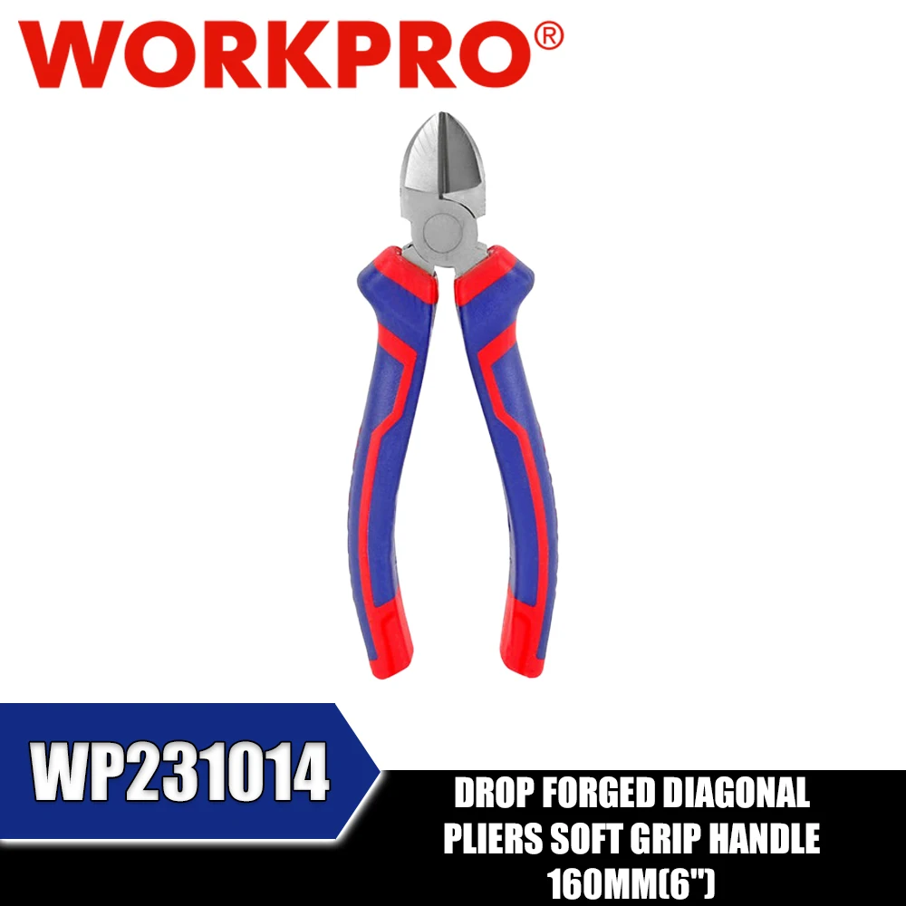Pince diagonale forgée WORKPRO WP231014 avec poignée souple 160 mm (6 po) – Accessoires d'outillage