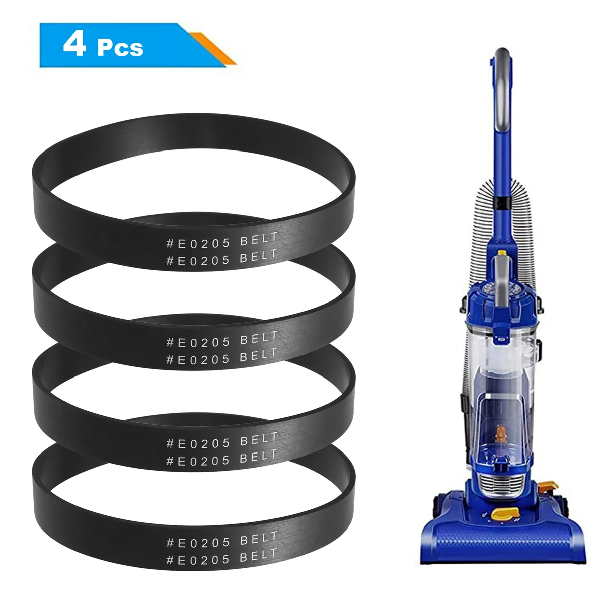 Os novos 4 pacotes de correias de substituição de correia de vácuo para aspirador de pó vertical estilo u e0205, para neu202, neu181, neu180, etc.