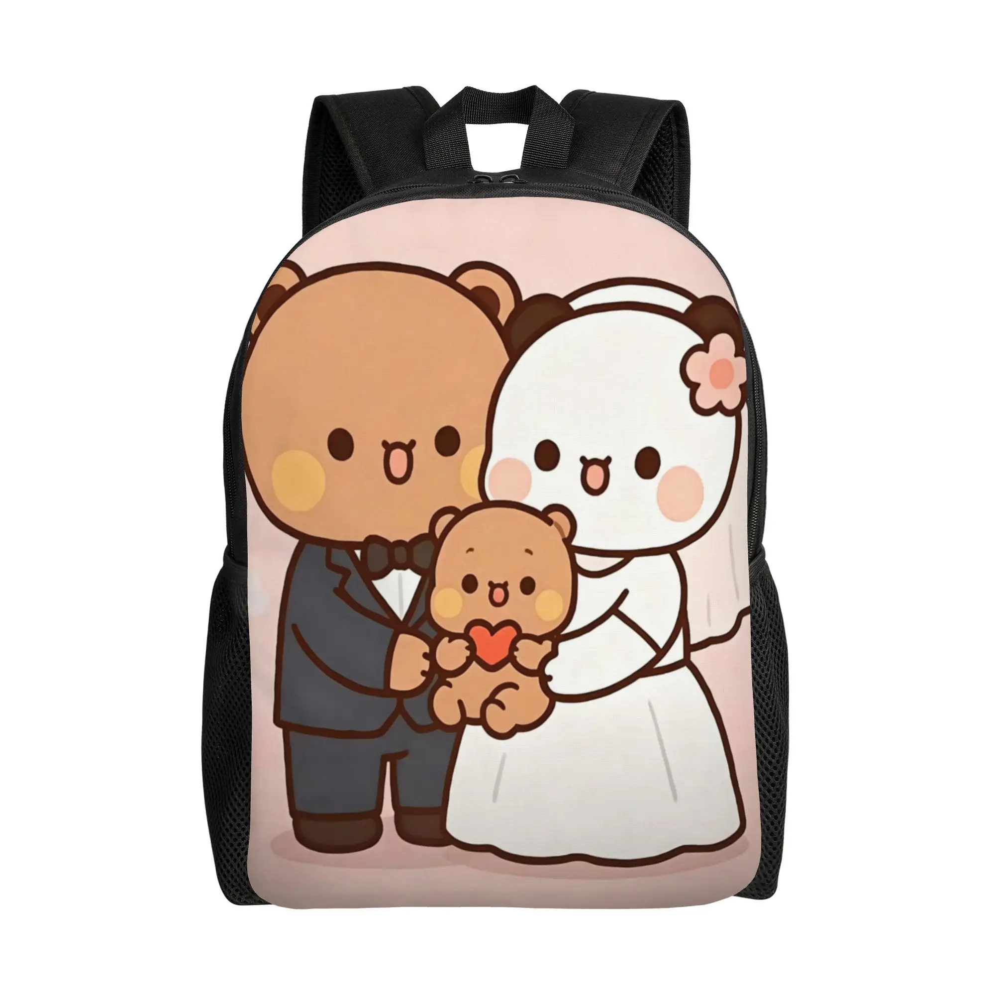 Marriage Panda Bubu Dudu Backpack for Men Women Casual High School Business Daypack  Laptop Canvas Bags with Pocket