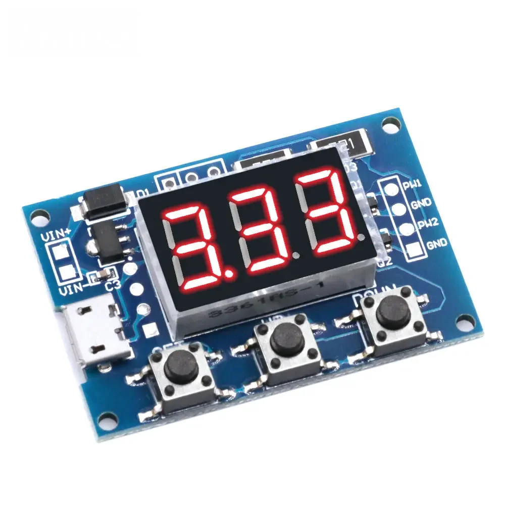 DC 5-30V Micro USB 5V Power Independent PWM Signal Generator 2 Channel Dual Way Digital LED Duty Cycle Pulse Frequency Board