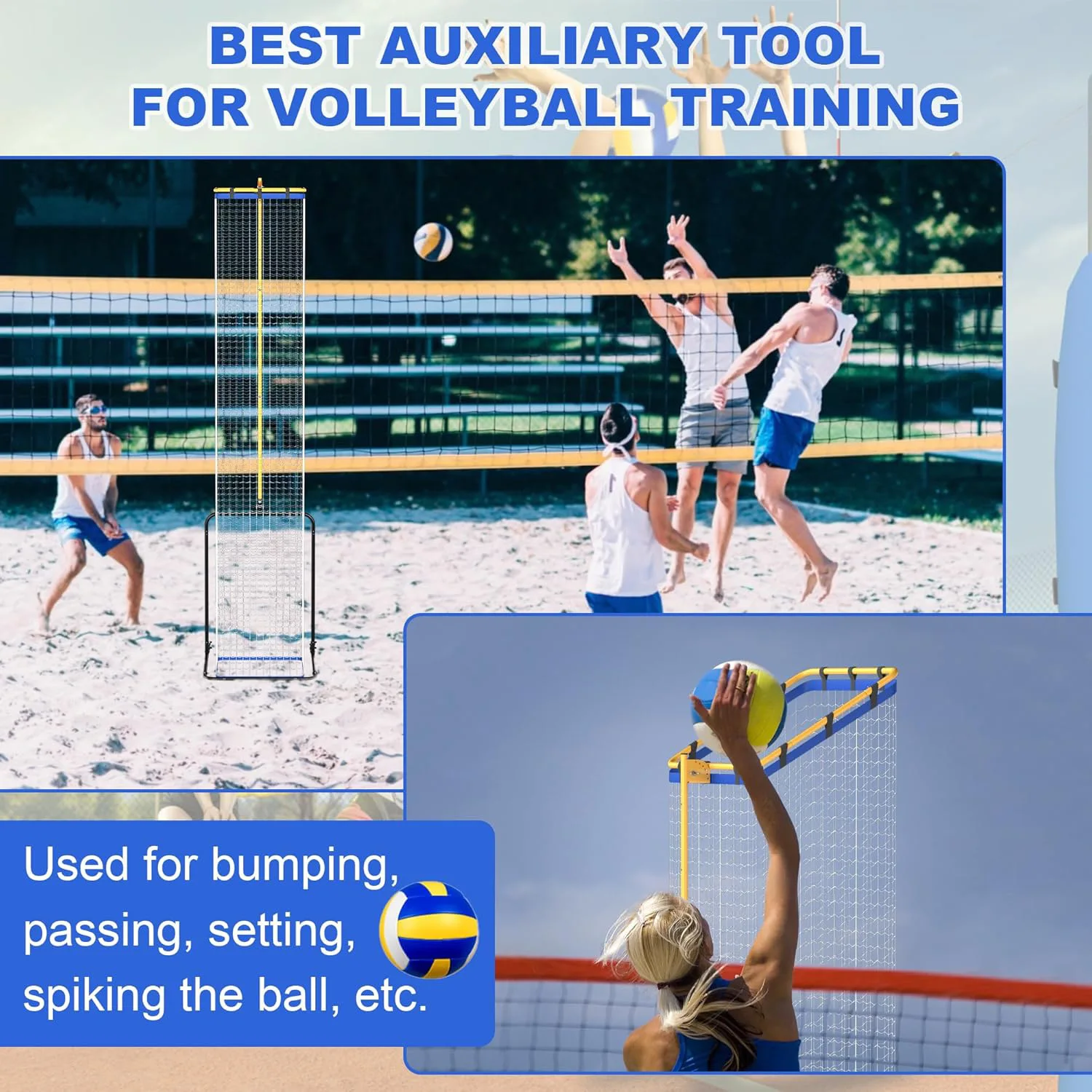 

Тренажерное оборудование в помещении и на открытом воздухе Складная волейбольная сетка для пляжа, солнца, кампуса, дождя для занятий на открытом воздухе и в помещении