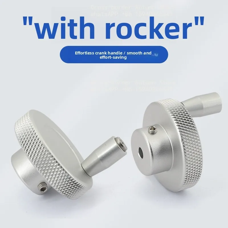 2 pieces Aluminum alloy knurled handwheel, round manual wheel with crank handle knob, turntable, machine tool  screw, slider,