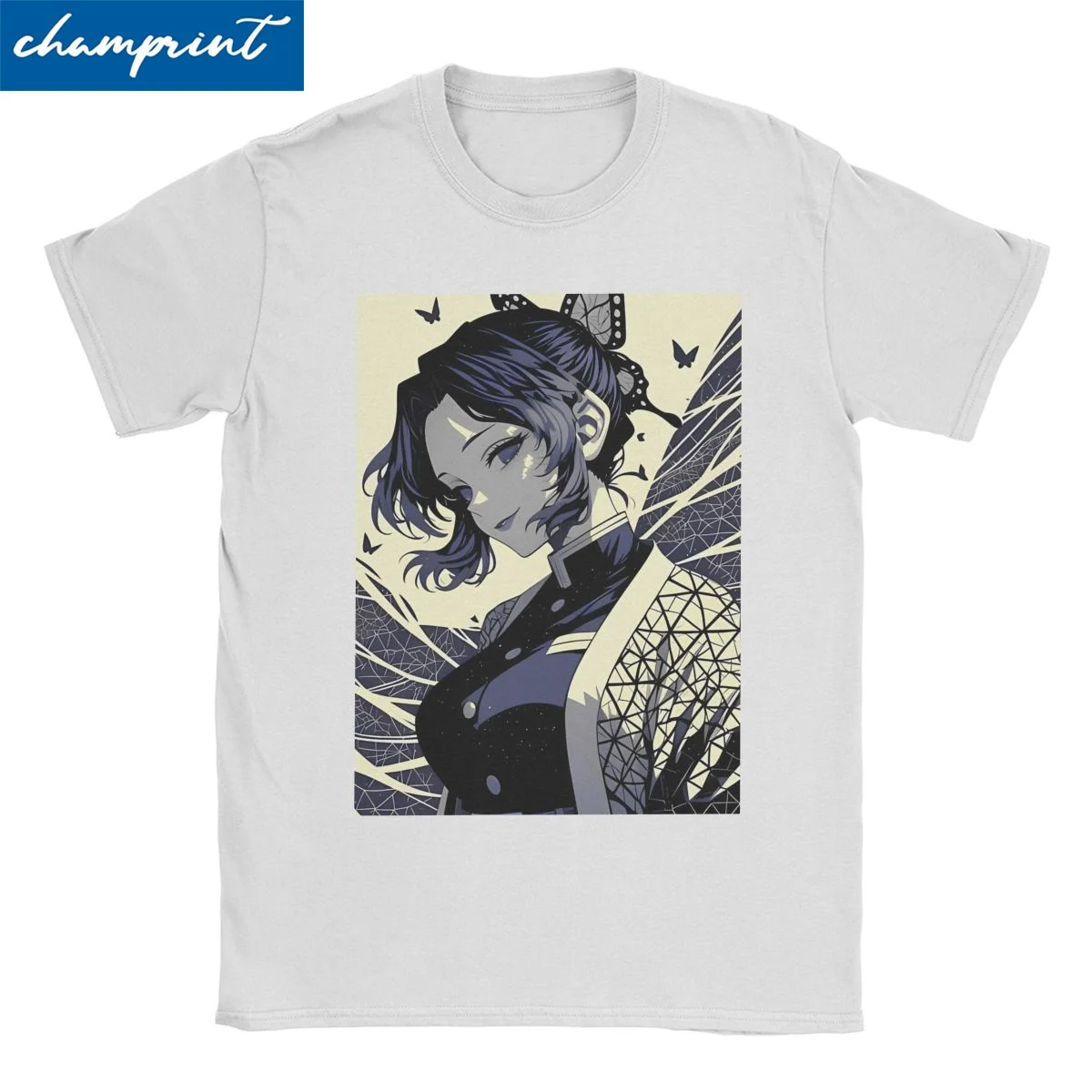 Shinobu Cartoon Demon Slayers T-Shirt Men Women Anime Novelty Pure Cotton Tee Shirt Crewneck Short Sleeve T Shirt Gift Idea Tops