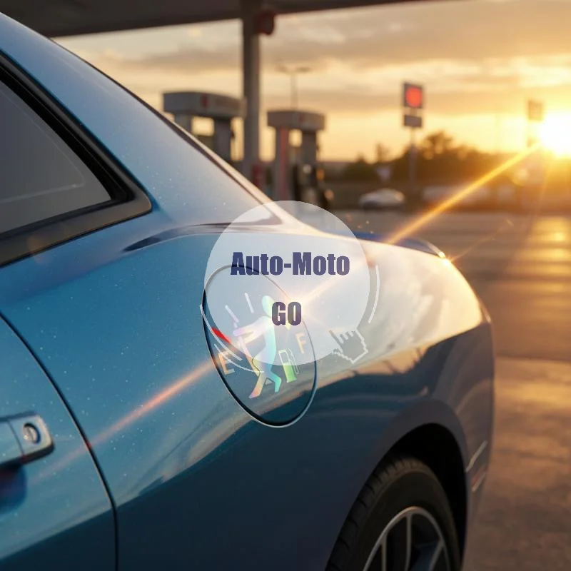 Reflective Car Refueling Cover Decal Creative Pointer Design Fuel Tank Cap Sticker Self-Adhesive Universal Fit for All Car Mode