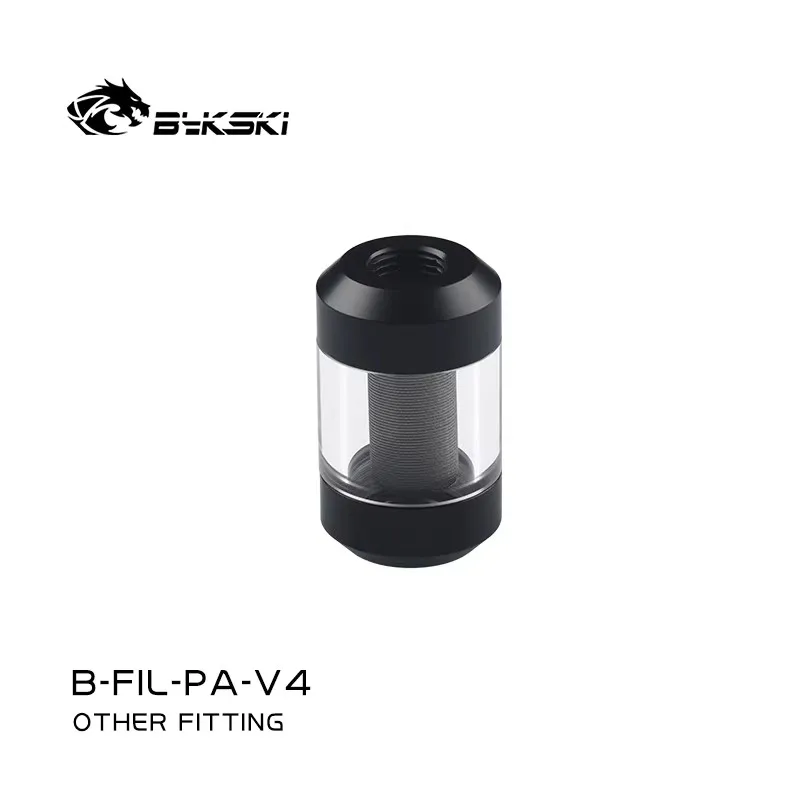 Bykski Double G1/4 Metal +Acrylic Filter Water System Dedicated Dual Spiral Pattern Brass Connector Computer Fitting B-FIL-PA-V4