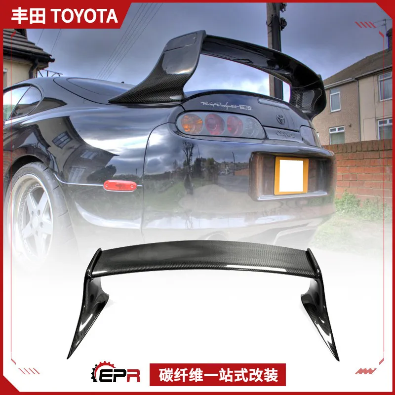 

Подходит для Toyota Supra MK4 JZA80 Bull Demon King, модифицированное TRD, фиксированное ветровое крыло из углеродного волокна GT, большой хвост