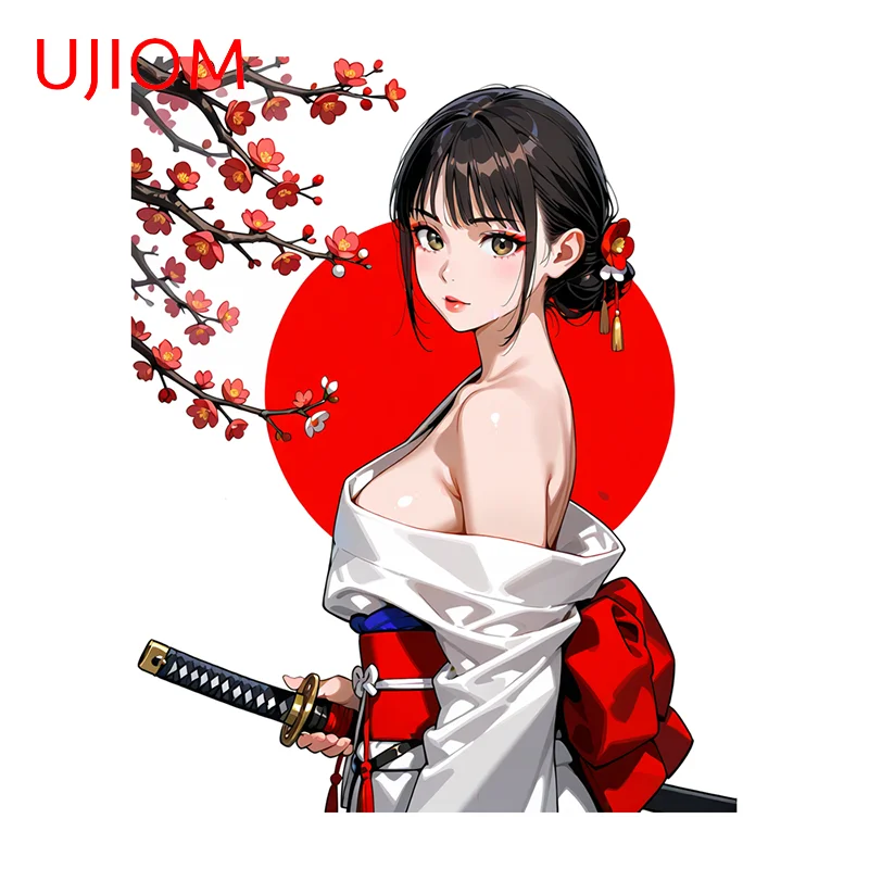 UJIOM Samurai Sexy Girl Wall Sticker Fashion Funny Exclusive Design Waterproof Edgy Decal Suitable For Veneer Sofa Wall Decor - view 3