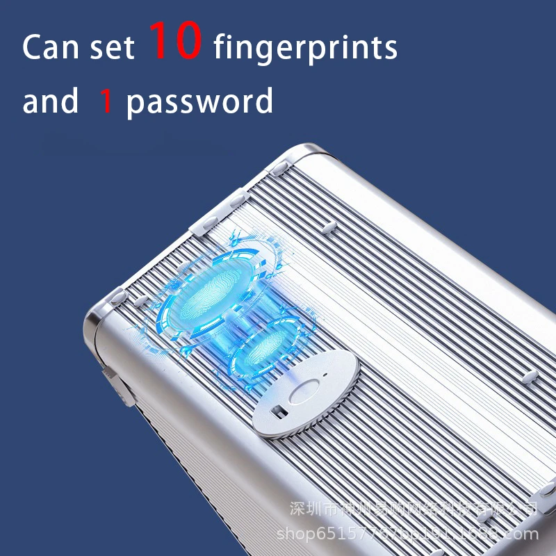 Desktop Fingerprint Storage Box, Intelligent Office Home Password Lock Storage Box, Large Jewelry Organizer